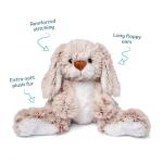 Melissa & Doug Burrow Bunny Stuffed Animal Plushie with Big Feet, Floppy Ears & Fluffy Tail, Adorable Pretend Play Toddler Toys for Girls & Boys 3+