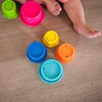 The First Years Stack & Count Stacking Cups - Colorful Baby Stacking Water Toys Set - Stackable Cups for Learning - Baby Bath Toys - Toddler Water Table Toys - 8 Count