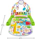 Fisher-Price Baby Playmat Deluxe Kick & Play Piano Gym for Learning & 2 Maracas Soft Rattles for Newborn to Toddler Play Ages 0+ Months