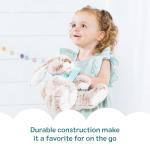 Melissa & Doug Burrow Bunny Stuffed Animal Plushie with Big Feet, Floppy Ears & Fluffy Tail, Adorable Pretend Play Toddler Toys for Girls & Boys 3+