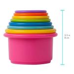 The First Years Stack & Count Stacking Cups - Colorful Baby Stacking Water Toys Set - Stackable Cups for Learning - Baby Bath Toys - Toddler Water Table Toys - 8 Count