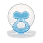 Nuby Silicone Teethe-EEZ Teether with Bristles, Includes Hygienic Case, Blue