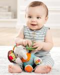Skip Hop Bandana Buddies Baby Activity and Teething Toy with Multi-Sensory Rattle and Textures, Elephant