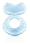 Nuby Silicone Teethe-EEZ Teether with Bristles, Includes Hygienic Case, Blue