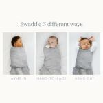 HALO 100% Cotton Sleepsack Swaddle, 3-Way Adjustable Wearable Blanket, TOG 1.5, Baby Blue, Newborn, 0-3 Months