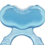 Nuby Silicone Teethe-EEZ Teether with Bristles, Includes Hygienic Case, Blue