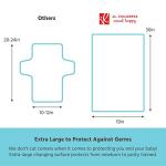 J.L. Childress Full Body Portable Changing Pad for Babies - Diaper Changing Mat for Travel, Baby Accessory Essentials, Wipeable & Water-Resistant, Foldable & Compact, Fully Padded, Extra Large - Black