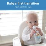 Dr. Brown's Milestones Narrow Sippy Bottle, 100% Silicone Soft Sippy Spout, 8oz/250mL, 6m+, Fox & Lion, 2 Pack