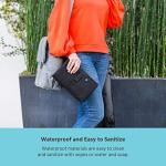 J.L. Childress Full Body Portable Changing Pad for Babies - Diaper Changing Mat for Travel, Baby Accessory Essentials, Wipeable & Water-Resistant, Foldable & Compact, Fully Padded, Extra Large - Black