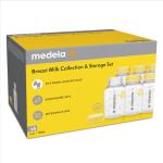 Medla Breast Milk Collection and Storage Bottles with Solid Lids - 6pk/5oz-150mL Breastmilk Container, Compatible with Medela Breast Pumps and Made Without BPA