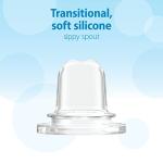 Dr. Brown's Milestones Narrow Sippy Bottle, 100% Silicone Soft Sippy Spout, 8oz/250mL, 6m+, Fox & Lion, 2 Pack