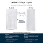 Gerber Unisex Baby Boys Girls Birdseye Prefold Cloth Diapers Multipack White 3-Ply 10 Pack