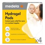 Medela Hydrogel Pads, Instant Pain Relief for Cracked or Sore Nipples from Breastfeeding and Pumping, Cooling Moisture Supports Natural Healing, Pack of 4