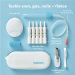 Frida Baby Basics Kit, 6pc Baby Essentials Kit Includes Nasal Aspirator Snotsucker, NailFrida Nail Files, Windi Gas Relief, DermaFrida Bath Brush + Silicone Carry Case