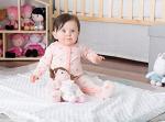 Baby Starters Plush Baby Doll with Rattle, Brunette Olivia, Pink, 9 inch
