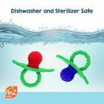 RaZbaby RaZberry Silicone Teether Pacifier – Teething Relief for Infants, Food-Grade, BPA-Free, Hands-Free Design, Natural Berrybumps Fruit Texture for Sensory Development, Freezable – Red