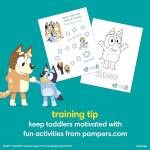 Pampers Training Pants - Easy Ups Boys & Girls Bluey - Size 4T-5T, 104 Count, Children's Potty Underwear (Packaging May Vary)