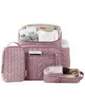 Skip Hop Diaper Bag Backpack: Forma, Multi-Function Baby Travel Bag with Changing Pad & Stroller Attachment, Mauve Mist