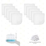 Spasilk Washcloth Wipes Set for Newborn Boys and Girls, Soft Terry Washcloth Set, Pack of 10, White, (010-WTE)