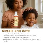 Leave-In Baby Conditioner & Moisturizer for Textured Hair, Detangler for Curls & Coils, Black & Brown Babies, African American Toddlers, Children & Kids of Color, 8 oz
