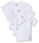 Gerber Baby Girls 3-Pack Short-Sleeve Side-snap Shirt Infant and Toddler Hoodies, White, 0-3 Months US