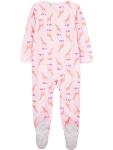 Simple Joys by Carter's Baby Girl's 3-Pack Loose Fit Flame Resistant Polyester Footed Pajamas Sleepwear, giraffe/rainbow/floral, 12 Months