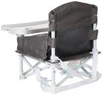 Regalo My Chair 2-in-1 Portable Travel Booster Seat & Activity Chair, Bonus Kit Includes, Oversized Removable Tray with Cup Holder, Gray