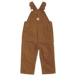 Carhartt Baby-boys Infant Washed Duck Bib Overall, Brown, 9 Mo.