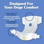 Simple Solution Disposable Dog Diapers, Female Dog Diapers, Puppy Potty Training, Incontinence and Heat Cycle Protection, Large Diapers for Dogs, 18-27 Inch Waist, 30 Count