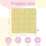 MUKIN Baby Washcloths - Natural Cotton Baby Wipes - Soft Newborn Face Towel and Washcloth for Sensitive Skin, Registry as Shower, 5 Pack 12x12 inches
