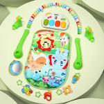 CUTE STONE Baby Gym Play Mat, Play Piano Gym with Tummy Time Activity Mat, Musical Activity Center for Infants Toddlers