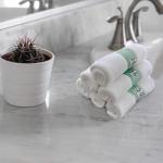 HIPHOP PANDA Baby Washcloths, Rayon Made from Bamboo - 2 Layer Ultra Soft Absorbent Newborn Bath Face Towel - Reusable Baby Wipes for Delicate Skin - White, 6 Pack