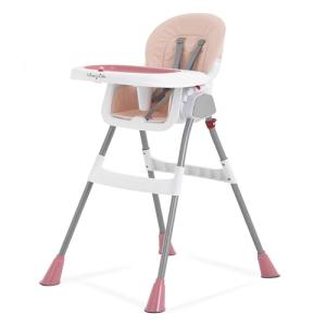 Dream On Me TableTalk 2-in-1 High Chair for Baby & Toddler – Convertible High Chair to Junior Chair, Removable Padded Seat, Dual Dishwasher-Safe Trays, Styrdy Steel Frame, Quick Folding Design – Pink
