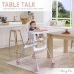Dream On Me TableTalk 2-in-1 High Chair for Baby & Toddler – Convertible High Chair to Junior Chair, Removable Padded Seat, Dual Dishwasher-Safe Trays, Styrdy Steel Frame, Quick Folding Design – Pink