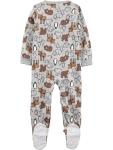 Simple Joys by Carter's Baby Boy's 3-Pack Flame Resistant Fleece Footed Pajamas Sleepwear, animals green/stripe/mouse/buffalo check, 18 Months