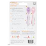 Munchkin® Gentle Dip™ Baby Spoons for Self Feeding and Baby Led Weaning, 3 Pack, Pink/Purple
