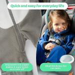 Cuddle Club Fleece Baby Bunting Bodysuit – Infant One Piece Kids Hooded Romper Outerwear Toddler Jacket Bear - Blue 6-12 Months