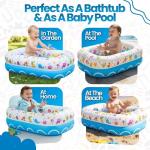 Mommy's Helper | Inflatable Under The Sea Baby Bathtub, Collapsible Safe Baby Bath Tub with Anti-Sliding Saddle Horn Seat, Must Have Travel Toddler Bath, Portable Bathtub Recommended Months 6 to 24