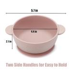 PandaEar 3 Pack Baby Bowls with Suction| Stay Put Silicone Food Bowl for Babies Kids Toddlers Infants| Food Grade Soft Safe BPA-Free Silicone (Pink)