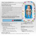 Mommy's Helper | Inflatable Under The Sea Baby Bathtub, Collapsible Safe Baby Bath Tub with Anti-Sliding Saddle Horn Seat, Must Have Travel Toddler Bath, Portable Bathtub Recommended Months 6 to 24