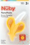 Nuby Nananubs Banana Massaging Teether – Baby Teething Toys 3 Months and Up, Silicone Teether for Sore Gums, Infant Toy, Baby Essentials, Brush, Travel Accessory, Gift for Babies
