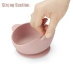 PandaEar 3 Pack Baby Bowls with Suction| Stay Put Silicone Food Bowl for Babies Kids Toddlers Infants| Food Grade Soft Safe BPA-Free Silicone (Pink)