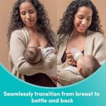 NUK Perfect Match 2-in-1 Natural and Anti-Colic Bottle with Medium Flow, Wide, Adaptable Nipple, 5oz., 4 Pack, BPA Free