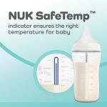 NUK Perfect Match 2-in-1 Natural and Anti-Colic Bottle with Medium Flow, Wide, Adaptable Nipple, 5oz., 4 Pack, BPA Free