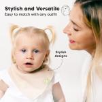 KeaBabies 8-Pack Organic Baby Bandana Bibs for Girls - Super Absorbent Triangle Baby Bibs for Drooling and Teething Infant, 100% Cotton Extra Soft for Newborn, Infant 0-36 Months (Muted Pastel)