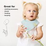 KeaBabies 8-Pack Organic Baby Bandana Bibs for Girls - Super Absorbent Triangle Baby Bibs for Drooling and Teething Infant, 100% Cotton Extra Soft for Newborn, Infant 0-36 Months (Muted Pastel)