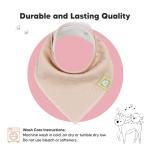 KeaBabies 8-Pack Organic Baby Bandana Bibs for Girls - Super Absorbent Triangle Baby Bibs for Drooling and Teething Infant, 100% Cotton Extra Soft for Newborn, Infant 0-36 Months (Muted Pastel)
