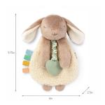 Itzy Ritzy - Itzy Lovey Including Teether - Baby Lovey with Teether, Textured Ribbons & Dangle Arms - Features Crinkle Sound, Sherpa Fabric and Minky Plush (Taupe Bunny)