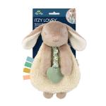 Itzy Ritzy - Itzy Lovey Including Teether - Baby Lovey with Teether, Textured Ribbons & Dangle Arms - Features Crinkle Sound, Sherpa Fabric and Minky Plush (Taupe Bunny)