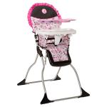 Disney Baby Minnie Mouse Foldable Highchair for Baby, Simple Fold High Chair with 3-Position Tray, Garden Delight